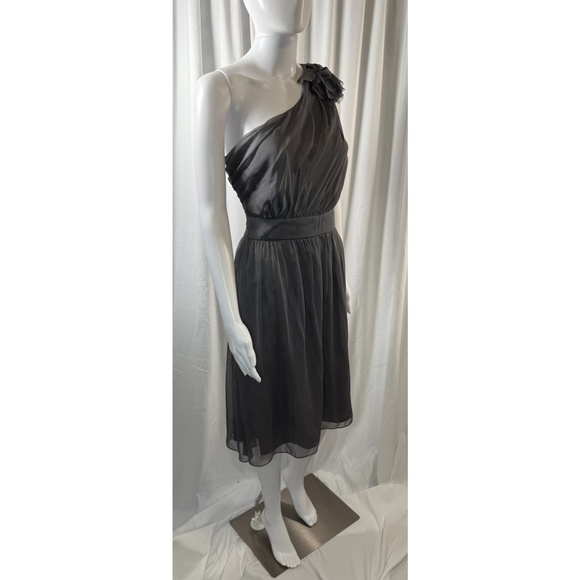 The Limited Event One Shoulder Cocktail Party Dress Grey 6 homecoming 81-28 - Picture 1 of 12